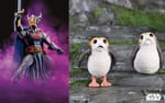 Hasbro MCM London 2017- Marvel Legends Black Knight & Star Wars 6 Inch Black Series Porgs