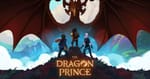 The Draong Prince poster featuring a dragon, Rayla, Ezran, and Callum