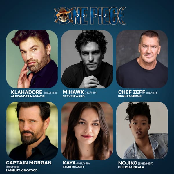 Poster of Actors joining One Piece Live-Action television series on Netflix.
