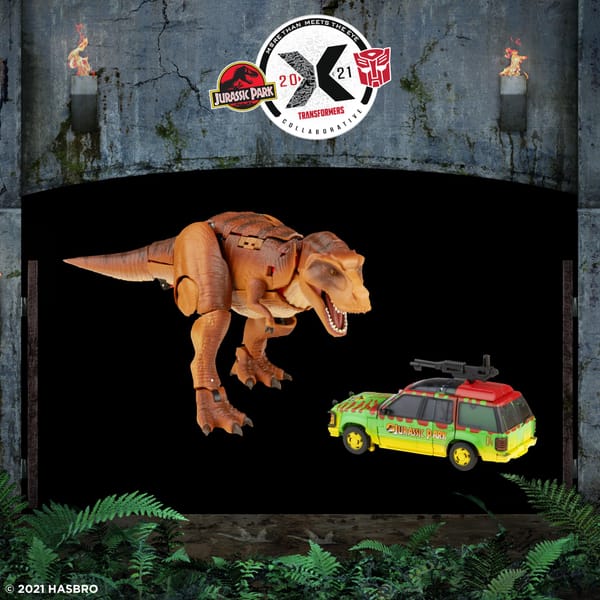 Jurassic Park x Transformers Collaborative Tyrannocon Rex vs JP93 Revealed