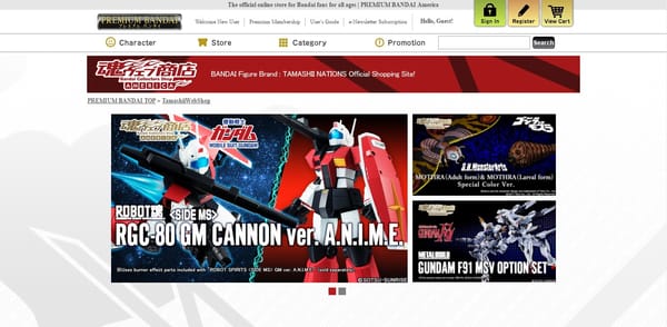 Premium Bandai US Webshop Now Open