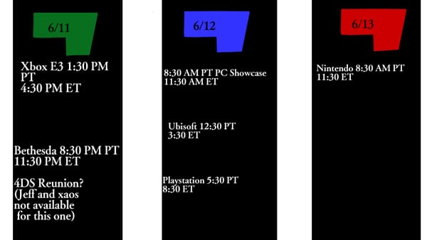 The Game Riffers E3 2017 Schedule Promo