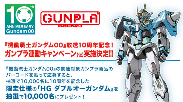Limited Edition HG 1/144 Gundam 00 10th Anniversary Campaign Announced