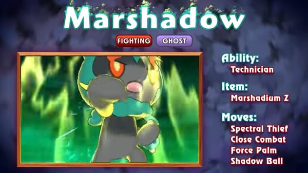 Pokémon Marshadow Trailer Streamed