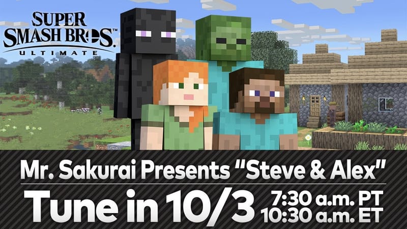 Super Smash Bros. Ultimate Steve Character Presentation Streamed