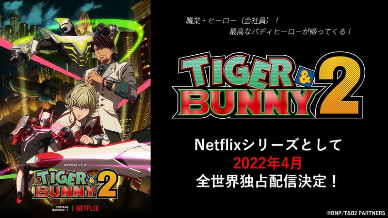 Tiger & Bunny Part 2 to Stream on Netflix Worldwide
